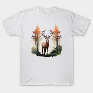 Deer And Forest T-Shirt